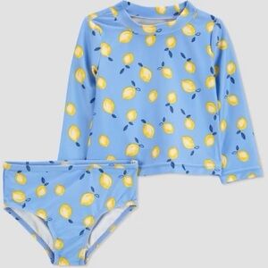 Carter's Blue and Yellow Lemon Rashguard Set